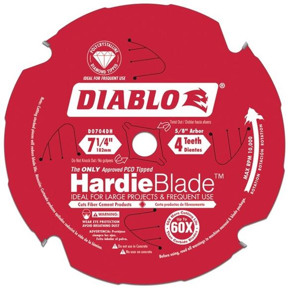 NWT DIABLO 7-1/4 in. x 4-Tooth Cement Cutting Blade – Durable & Precise - Picture 1 of 1